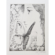 Dívka a motýl